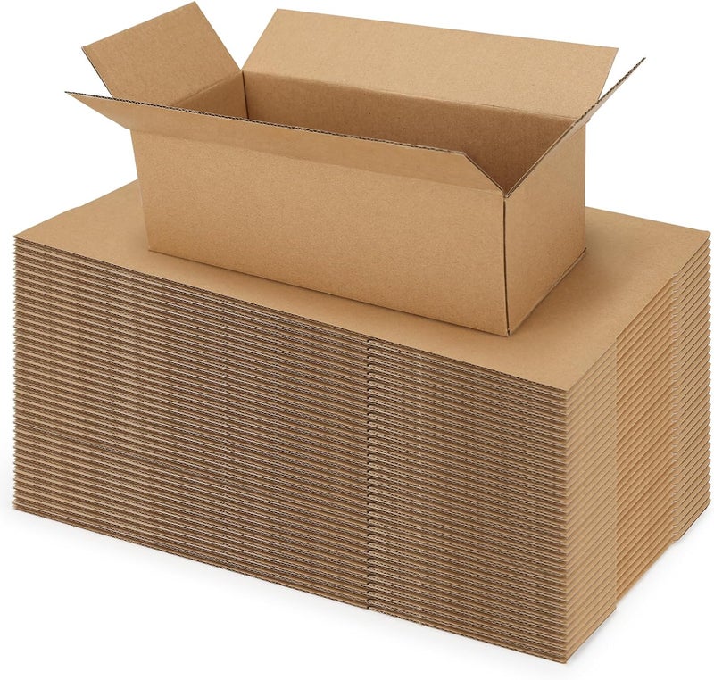 ZBEIVAN Shipping Boxes Mailers 9x4x3 inches Corrugated Cardboard Small Packing Kraft Moving Mailing Box, Pack of 40 - Image 1